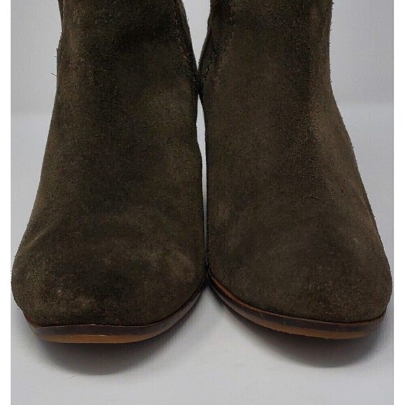 VINCE CAMUTO ARMY GREEN SUEDE ANKLE BOOTS BOOTIES WOMEN SIZE 7 UTILITY - Picture 3 of 11